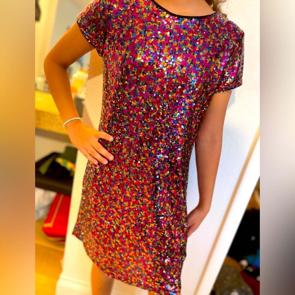 Girls multi color sequins dress! Size 10/12